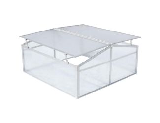 39-In. Double Garden Bed Cold Frame Mini-Greenhouse Plant Protector - Lightweight and Portable