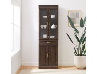 Stanton Glass Door Kitchen Storage Pantry Cabinet