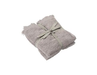 FRINO 2 Fringed Organic Cotton Terry Guest Hand Towel Set