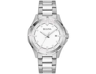 Corporate Collection Men's White Dial Stainless Steel Bracelet Watch