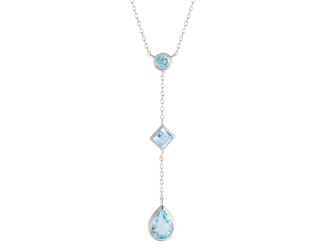 Blue Topaz Lariat Necklace