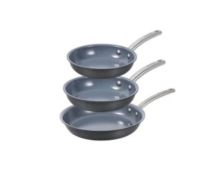 BLACK+DECKER 3 pc Skillet Set - Gray