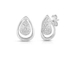 Diamond Tear Drop Earrings
