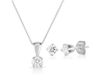 Diamond Earring & Necklace Set