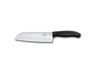 Swiss Classic Santoku Knife, 7" Granton Blade