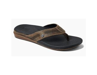 Mens Cushion Lux Sandal-Tan/Black-10