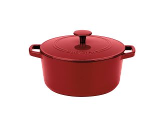 Chef's Classic Enameled Cast Iron 5-Qt Round Covered Casserole