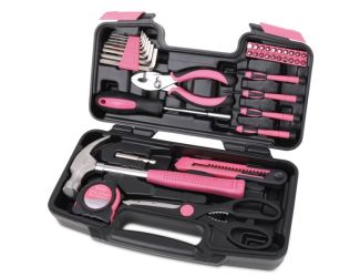39 Piece General Tool Set - Pink
