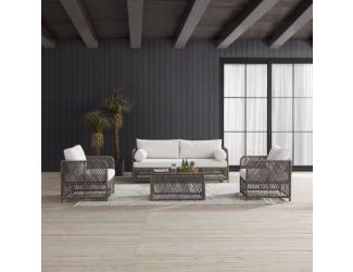 Granite Bay 4Pc Wicker Outdoor Sofa Patio Furniture Set