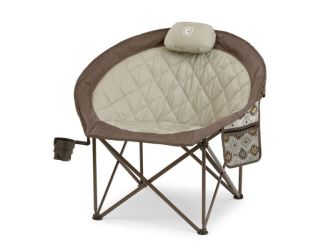 Oversized Padded Rounded Chair Mocha Latte