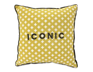 Iconic Square Decorative Pillow Size 18"W x 18"L