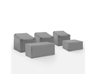 5Pc Outdoor Sectional Furniture Cover Set