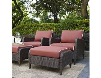 Kiawah 4Pc Outdoor Wicker Chat Set