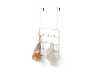 Estique Shelf With Hooks  White