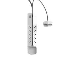 Power Center Vertex XL 10 AC Outlet Surge Protector White