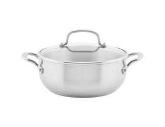 4qt Stainless Steel 3-Ply Casserole w/ Lid