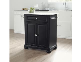 Alexandria Granite Top Portable Kitchen Island/Cart