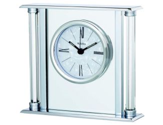 The Pearl Silver Mantle Clock