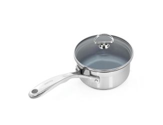 Induction 21 Steel Ceramic Coated Saucepan with Lid (1 Qt.)