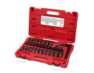 43pc SHOCKWAVE Impact Duty 3/8" Drive SAE & Metric Deep 6 Point Socket Set