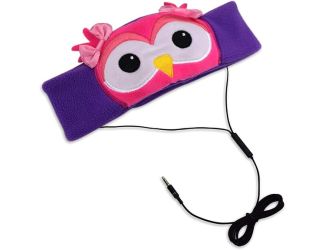 H1 Adjustable Fleece Headband Headphones Owl