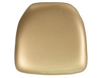 Hard Gold Vinyl Chiavari Chair Cushion - Event Accessories - Chair Cushions