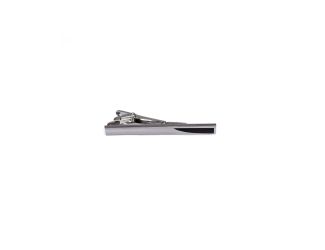 Silver and Black Tone Tie Bar