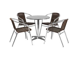 5pc Round Aluminum Patio Set