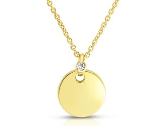 Diamond Bale Disc Pendant