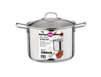 20qt 18/10 Stainless Steel Stock Pot w/ Lid