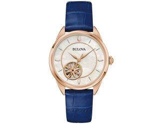 Ladies' Sutton Leather Strap watch, White MOP dial