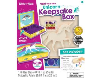 Unicorn Keepsake Box Wood Paint Kit