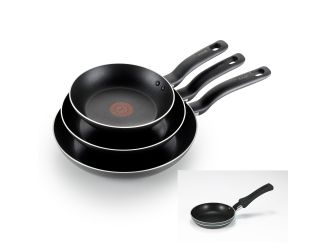 Specialty Non-Stick 3-Piece Fry Pan Set plus Specialty Non-Stick One-Egg Wonder Package - Charcoal