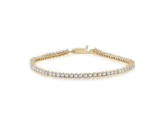 Bright White Privilege Round Lab Grown Diamond Tennis Bracelet in 14K Yellow Gold 2.50ct,EF,VS1 VS2