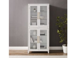 Roarke Glass Door Kitchen Pantry Storage Cabinet