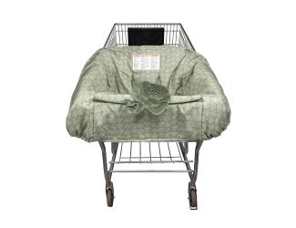 Boppy Shopping Cart Cover Happy Green Leaf