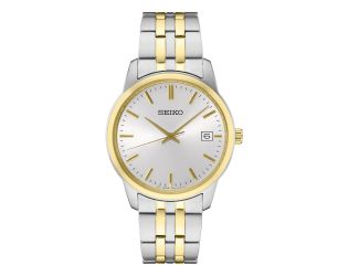 Mens Essentials Two-Tone Stainless Steel Watch White Dial