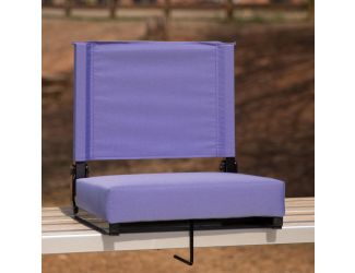 500 lb. Rated Lightweight Stadium Chair-Handle-Padded Seat, Purple