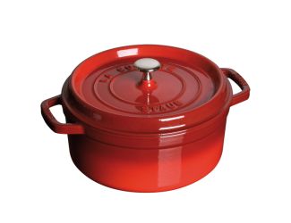 Cast Iron 4 Qt. Round Cocotte - Cherry