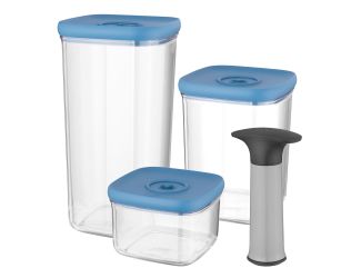 4 - Piece Leo Vacuum Food Container Set - (Blue)