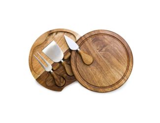 Acacia Brie Cheese Board - Acacia Wood