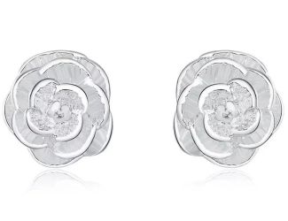 Flower Earrings in Silver