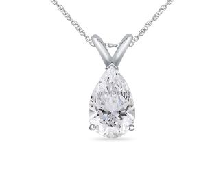 Pear shaped Pendant w/Chain Size 3.00ct
