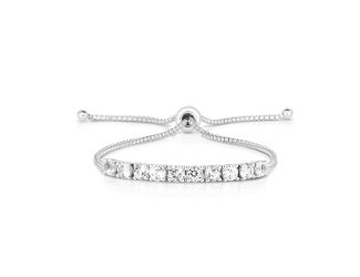 White Topaz Bolo Bracelet