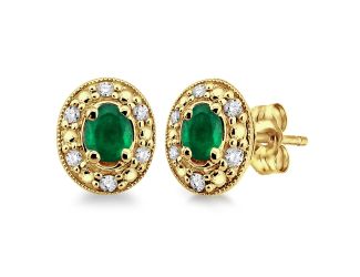 Diamond & Emerald Earrings
