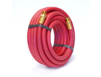 30' x 3/8" Rubber ID Air Hose  w/ 3/4" Fittings