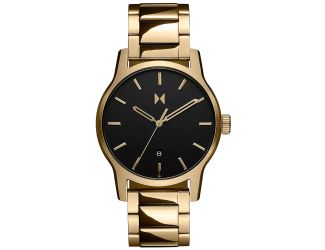 Mens Classic II Lion Gold-Tone Stainless Steel Watch Black Dial