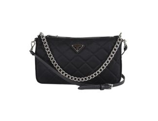 Prada Black Tessuto Nylon Quilted Chain Crossbody Bag