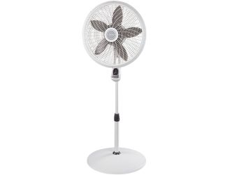 18 In. Adjustable Cyclone Pedestal Fan with Remote Control, White