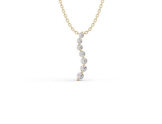 7 Stone Lab Diamond Journey Pendant Size 0.5 CT